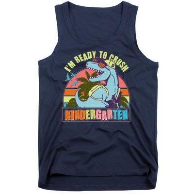 Funny I'm Ready To Crush Kindergarten Retro Dinosaur Tank Top