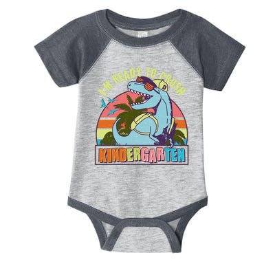 Funny I'm Ready To Crush Kindergarten Retro Dinosaur Infant Baby Jersey Bodysuit