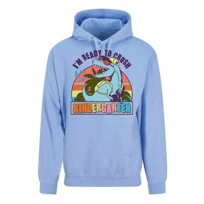 Funny I'm Ready To Crush Kindergarten Retro Dinosaur Unisex Surf Hoodie