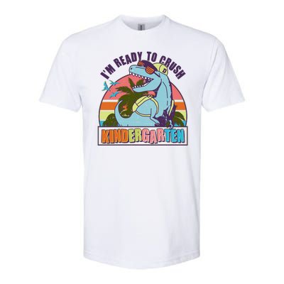 Funny I'm Ready To Crush Kindergarten Retro Dinosaur Softstyle CVC T-Shirt