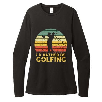 Funny Id Rather Be Golfing Womens CVC Long Sleeve Shirt