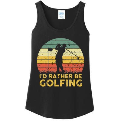 Funny Id Rather Be Golfing Ladies Essential Tank