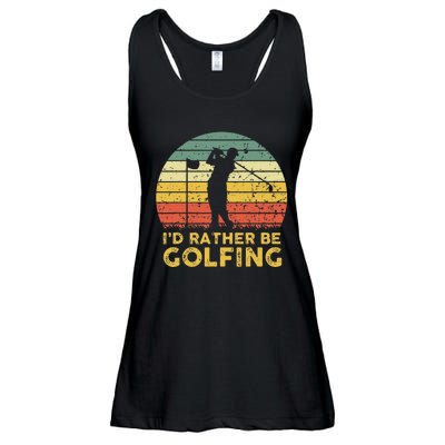 Funny Id Rather Be Golfing Ladies Essential Flowy Tank