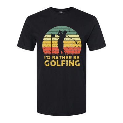 Funny Id Rather Be Golfing Softstyle® CVC T-Shirt