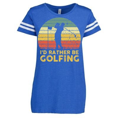 Funny Id Rather Be Golfing Enza Ladies Jersey Football T-Shirt