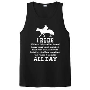 Funny I Rode All Day Horse Lover Meaningful Gift PosiCharge Competitor Tank