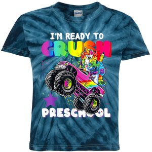 Funny Im Ready To Crush Preschool Unicorn Back To School Kids Tie-Dye T-Shirt