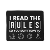 Funny I Read The Rules So You DonT Have To Board Game Mousepad