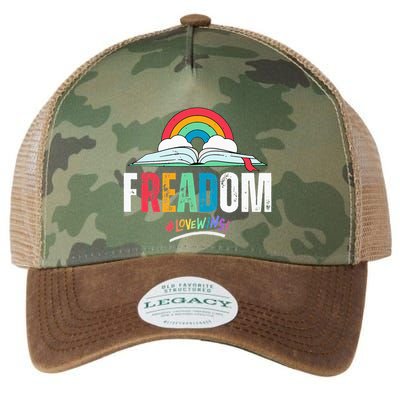 FREADom I Read Banned Books LGBTQ Reader Pride Librarian Legacy Tie Dye Trucker Hat