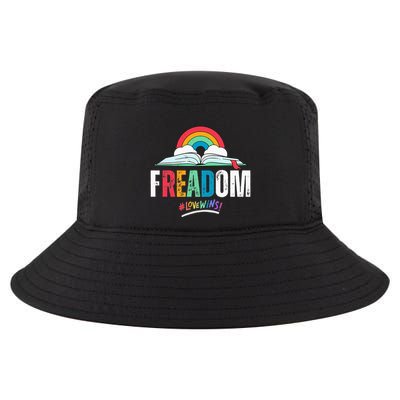 FREADom I Read Banned Books LGBTQ Reader Pride Librarian Cool Comfort Performance Bucket Hat