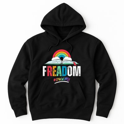 FREADom I Read Banned Books LGBTQ Reader Pride Librarian Hoodie