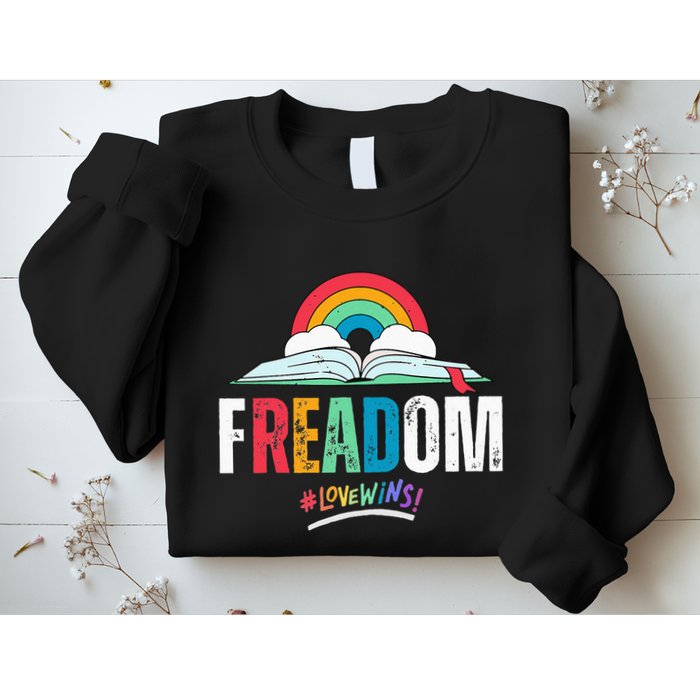 FREADom I Read Banned Books LGBTQ Reader Pride Librarian Sweatshirt