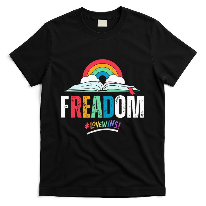 FREADom I Read Banned Books LGBTQ Reader Pride Librarian T-Shirt