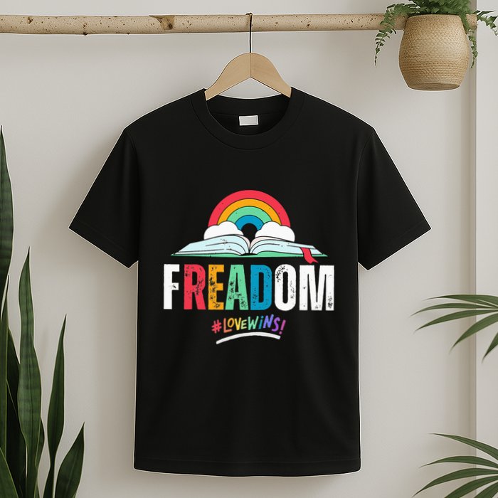 FREADom I Read Banned Books LGBTQ Reader Pride Librarian T-Shirt