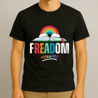FREADom I Read Banned Books LGBTQ Reader Pride Librarian T-Shirt