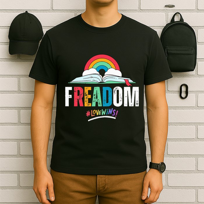 FREADom I Read Banned Books LGBTQ Reader Pride Librarian T-Shirt