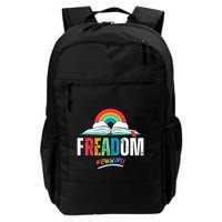 FREADom I Read Banned Books LGBTQ Reader Pride Librarian Backpack
