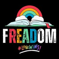 FREADom I Read Banned Books LGBTQ Reader Pride Librarian Bucket Hat