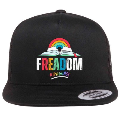 FREADom I Read Banned Books LGBTQ Reader Pride Librarian Flatbill Hat