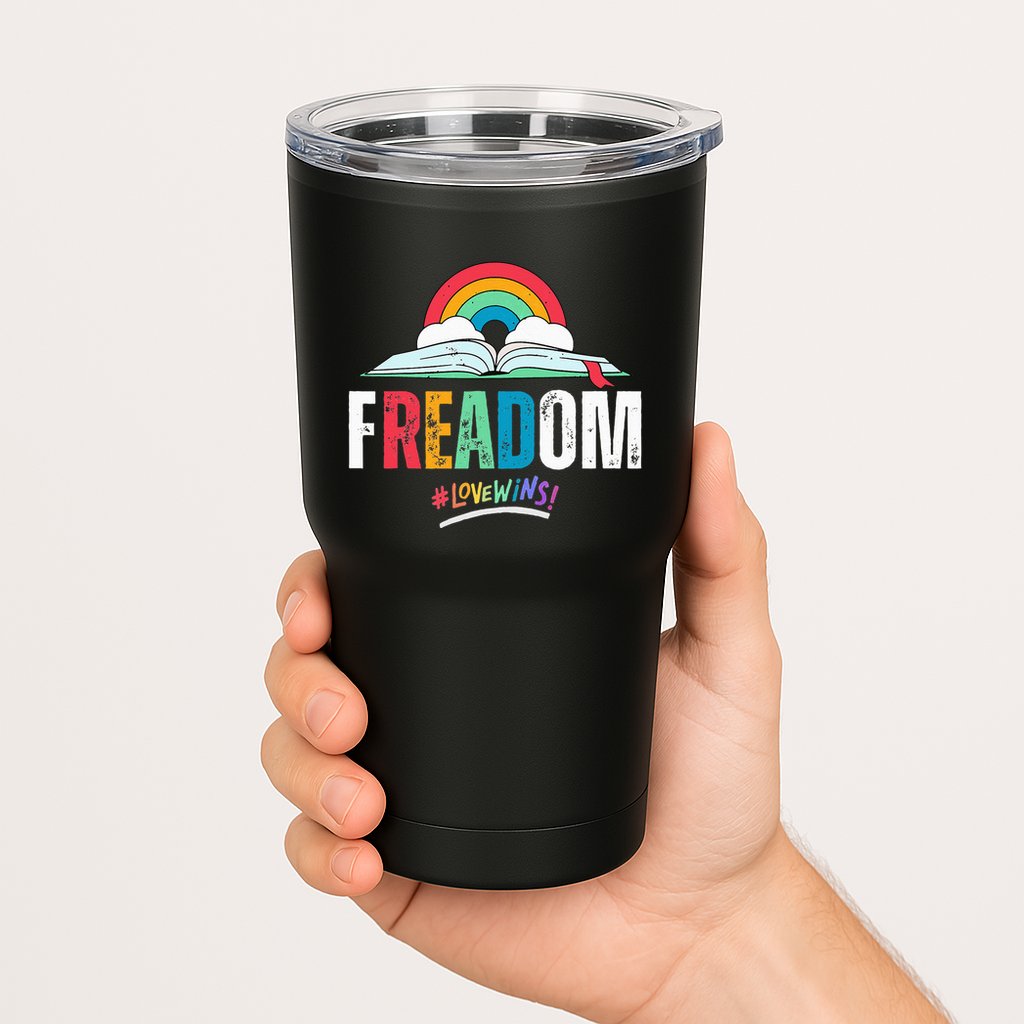 FREADom I Read Banned Books LGBTQ Reader Pride Librarian Tumbler