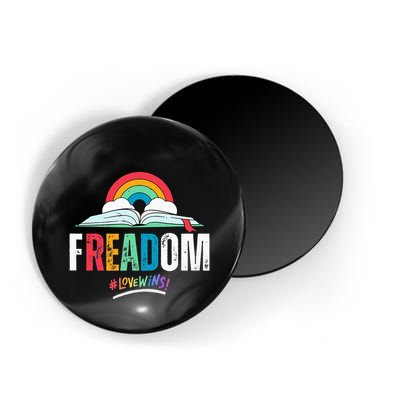 FREADom I Read Banned Books LGBTQ Reader Pride Librarian Magnet