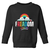 FREADom I Read Banned Books LGBTQ Reader Pride Librarian Toddler Sweatshirt