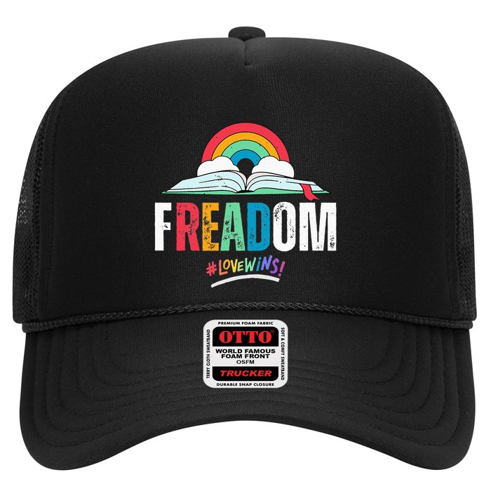 FREADom I Read Banned Books LGBTQ Reader Pride Librarian Trucker Hat