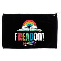 FREADom I Read Banned Books LGBTQ Reader Pride Librarian Grommeted Golf Towel