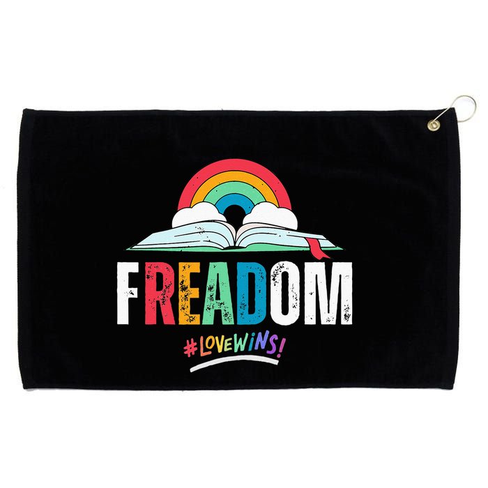 FREADom I Read Banned Books LGBTQ Reader Pride Librarian Grommeted Golf Towel