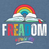 FREADom I Read Banned Books LGBTQ Reader Pride Librarian Garment-Dyed Sweatshirt