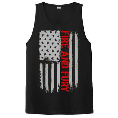 Fire and Fury Trump Military Power USA Flag PosiCharge Competitor Tank