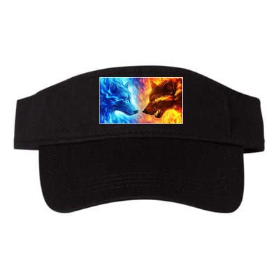 Fire And Ice Wolf Cool Graphic Visor