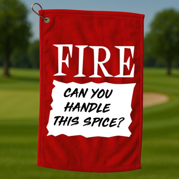Fire Can you Handle This Spice? Golf Towel