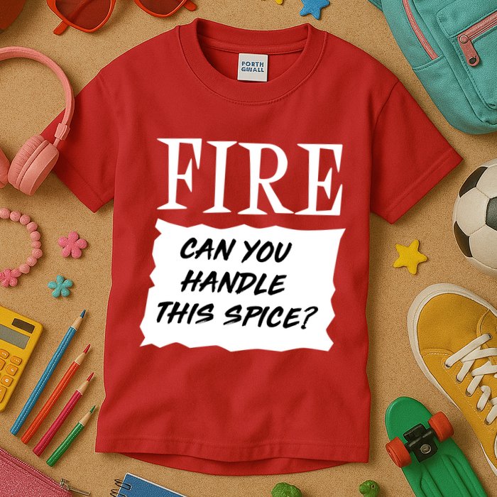 Fire Can you Handle This Spice? Kids T-Shirt