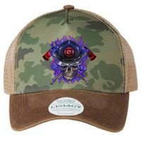 Fire Dept Flame Skull Legacy Tie Dye Trucker Hat