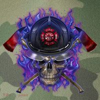 Fire Dept Flame Skull Legacy Tie Dye Trucker Hat