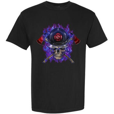 Fire Dept Flame Skull Garment-Dyed Heavyweight T-Shirt