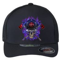 Fire Dept Flame Skull Flexfit Unipanel Trucker Cap