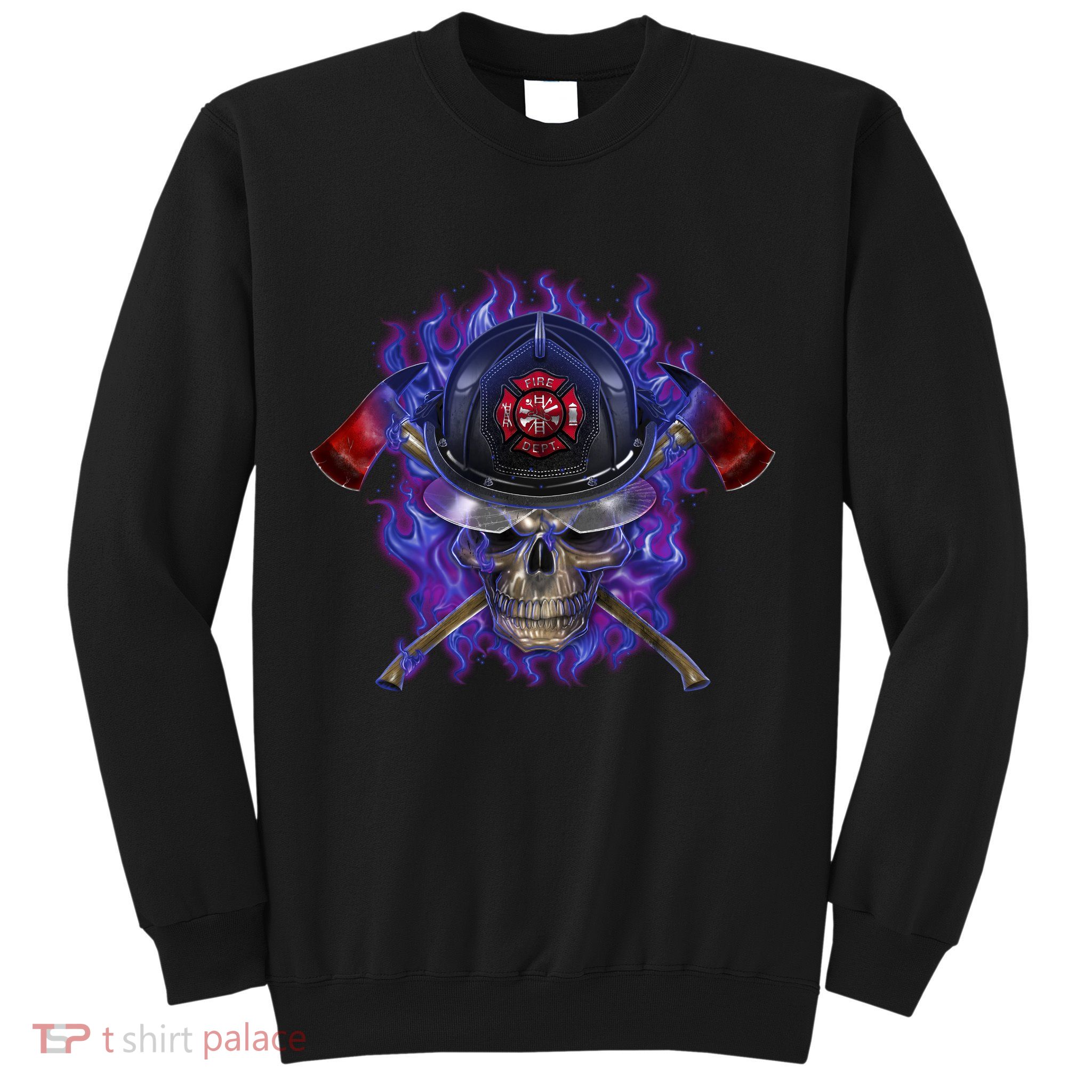 Fire Dept Flame Skull Sweatshirt
