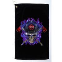 Fire Dept Flame Skull Golf Towel