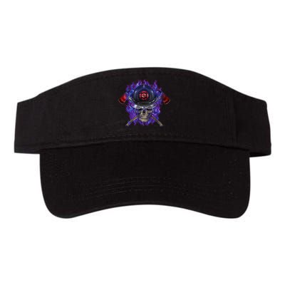 Fire Dept Flame Skull Valucap Bio-Washed Visor