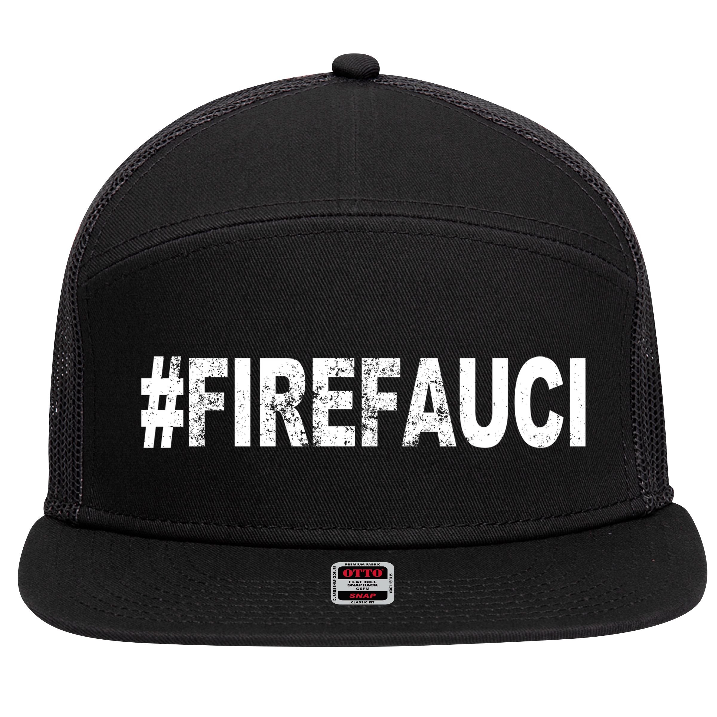 Fire Fauci 7 Panel Mesh Trucker Snapback Hat