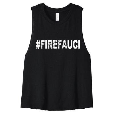 Fire Fauci Women's Racerback Cropped Tank