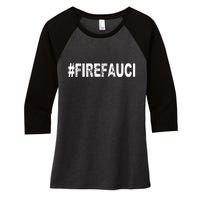 Fire Fauci Women's Tri-Blend 3/4-Sleeve Raglan Shirt