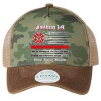 Fire Fighters Red Line Flag Joshua 1:9 Legacy Tie Dye Trucker Hat