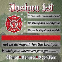 Fire Fighters Red Line Flag Joshua 1:9 Legacy Tie Dye Trucker Hat