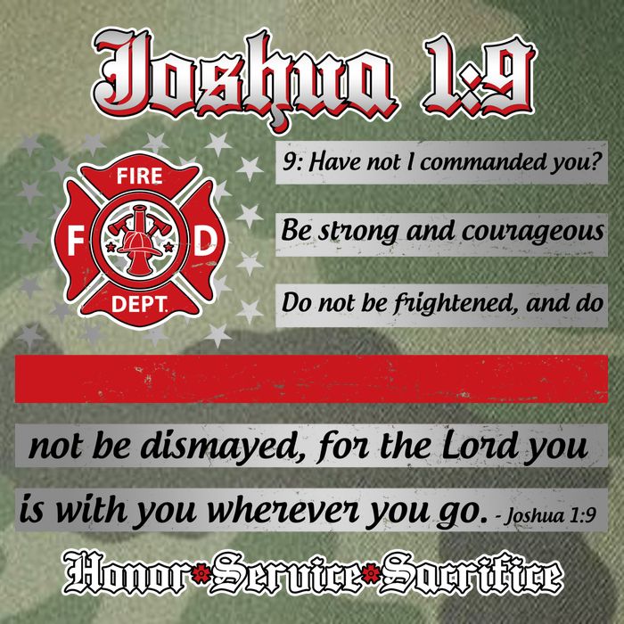 Fire Fighters Red Line Flag Joshua 1:9 Legacy Tie Dye Trucker Hat
