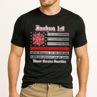 Fire Fighters Red Line Flag Joshua 1:9 Performance Shirt