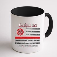 Fire Fighters Red Line Flag Joshua 1:9 Mug