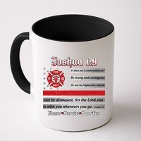 Fire Fighters Red Line Flag Joshua 1:9 Mug